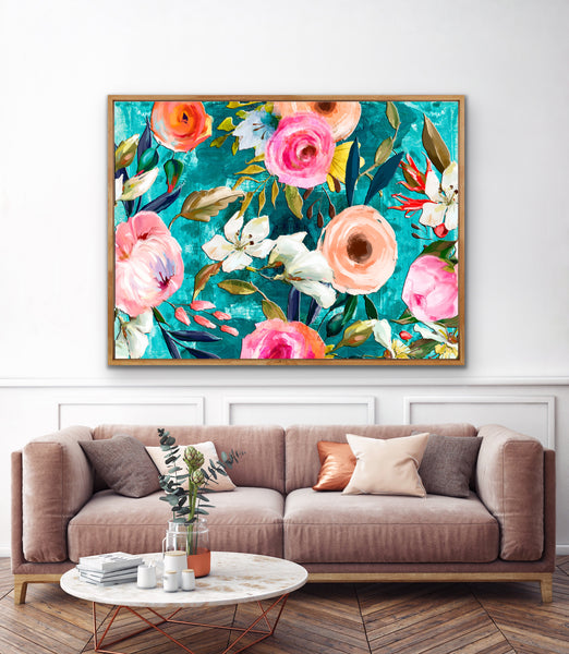 Grandmillenial Style Wall Art in Turquoise