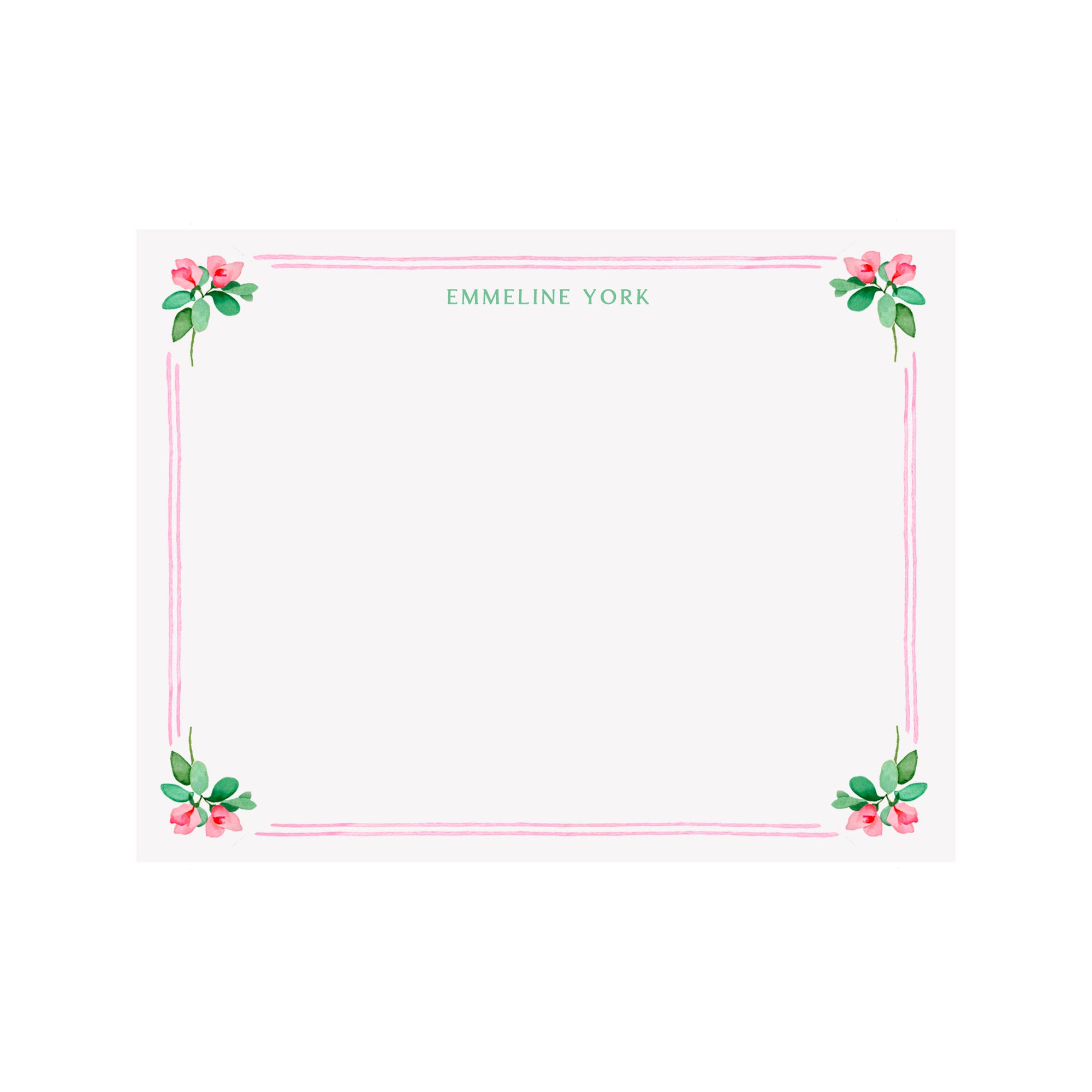 Art Deco Bordered Personalized Stationery Note Cards, Stationary
