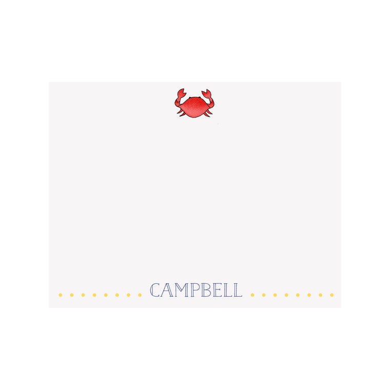 Crab Stationery- Red