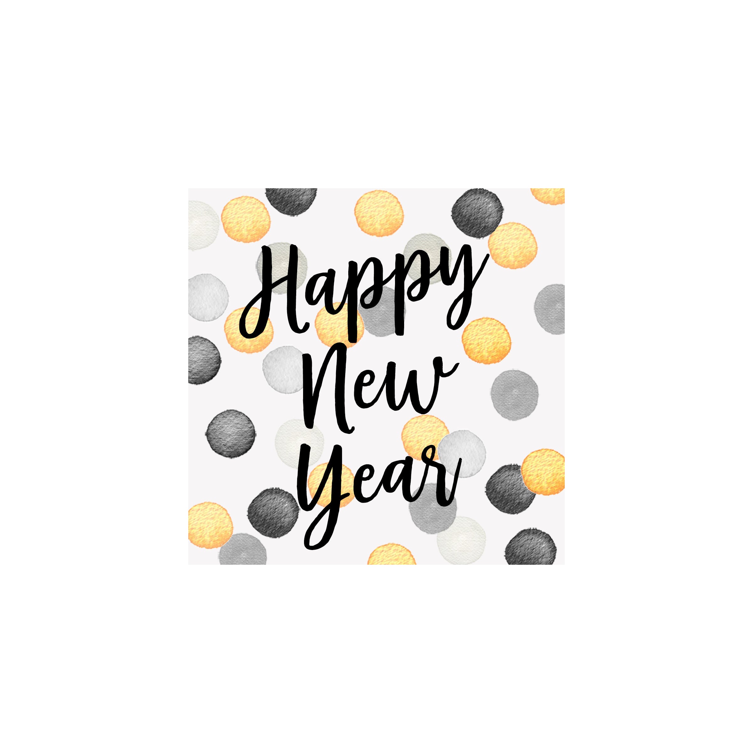 Happy New Year Gift Tag Brake Ink Stationery