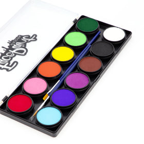 Primary colors Face Painting Palette, Face Paint and small brush