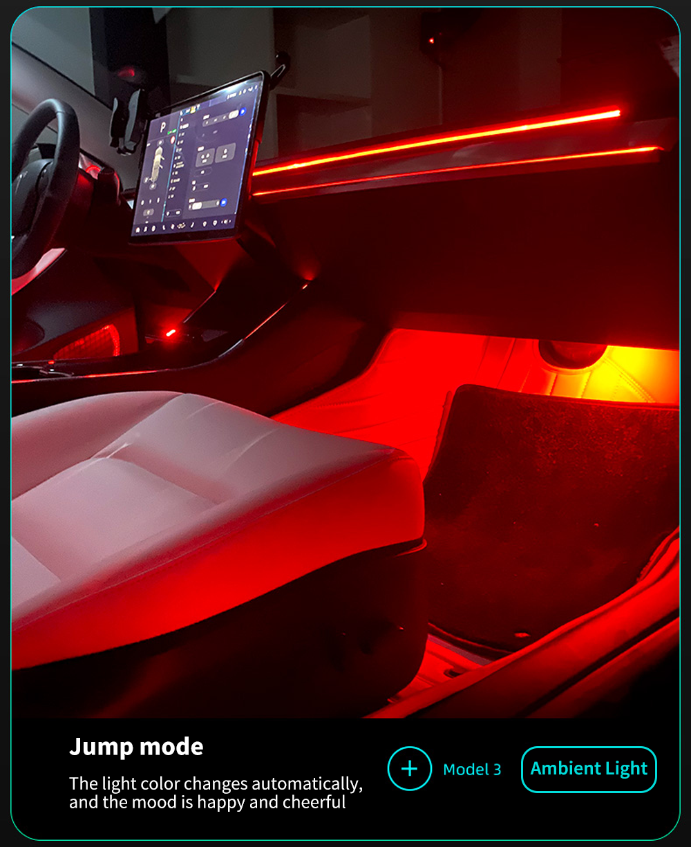 20182021 Tesla Model 3 & Model Y Full Ambient Lighting Kit The EV Shop