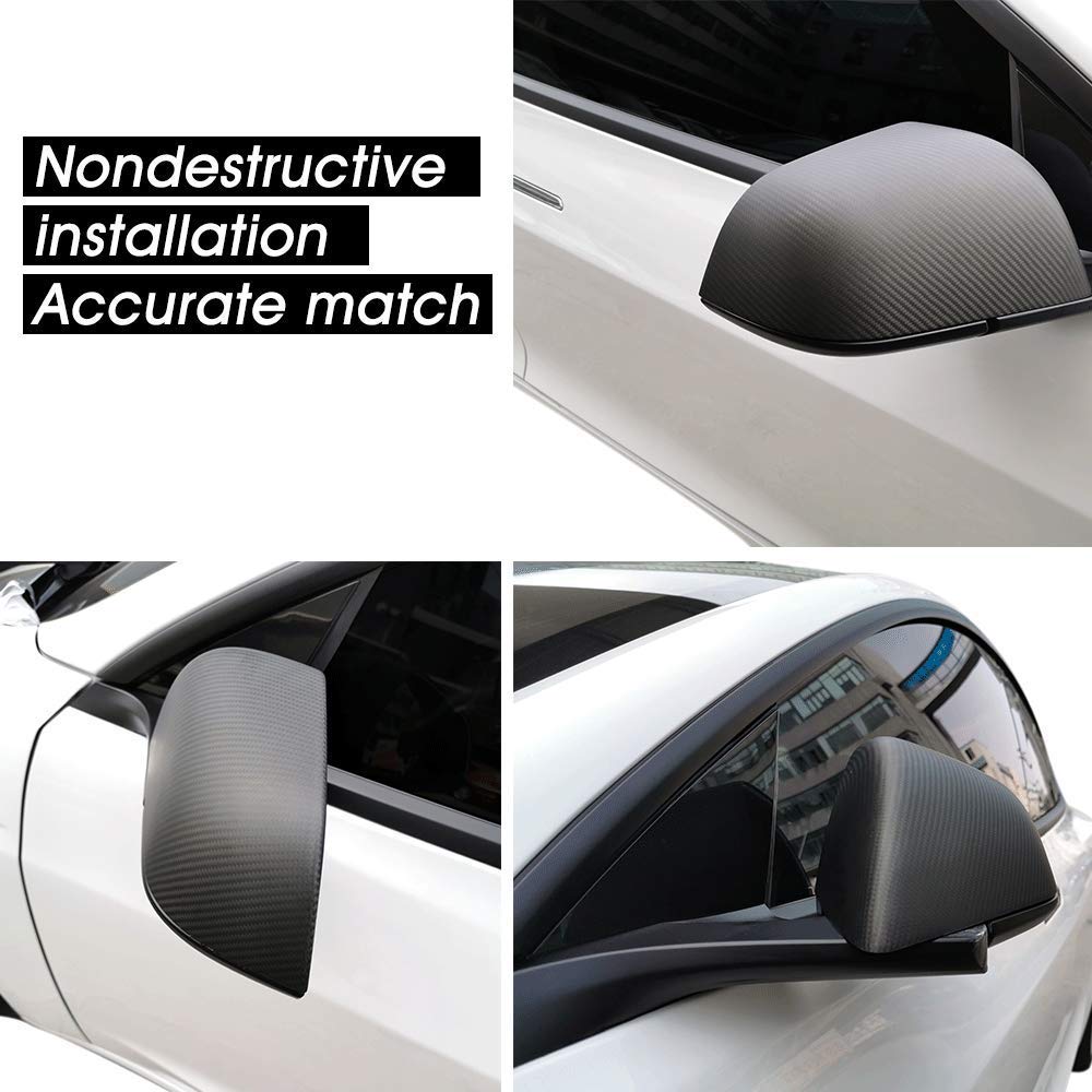 Tesla Model 3 Real Carbon Fiber Side Mirror Covers – The EV Shop
