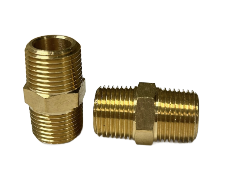 122a Brass Pipe Fitting Hex Nipple — Red Boar Chain And Fastener 
