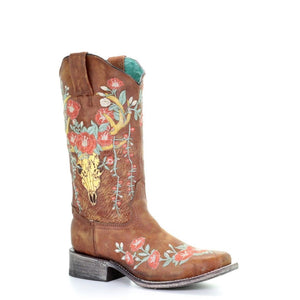 corral cow skull boots