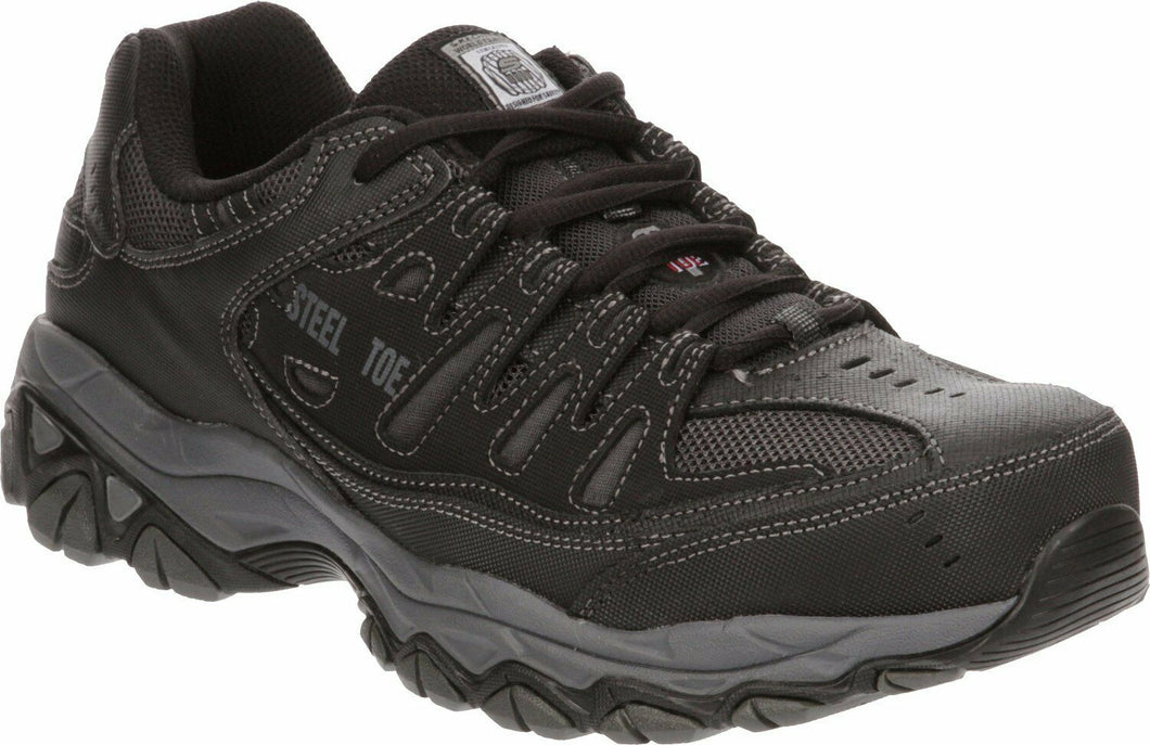 Goma de dinero Charles Keasing Acostumbrar Men's Skechers Cankton Black Steel Toe Work Shoe 77055/BKCC – Jacks Boots  and Apparel