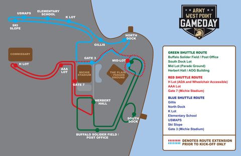 USMA Shuttle Map