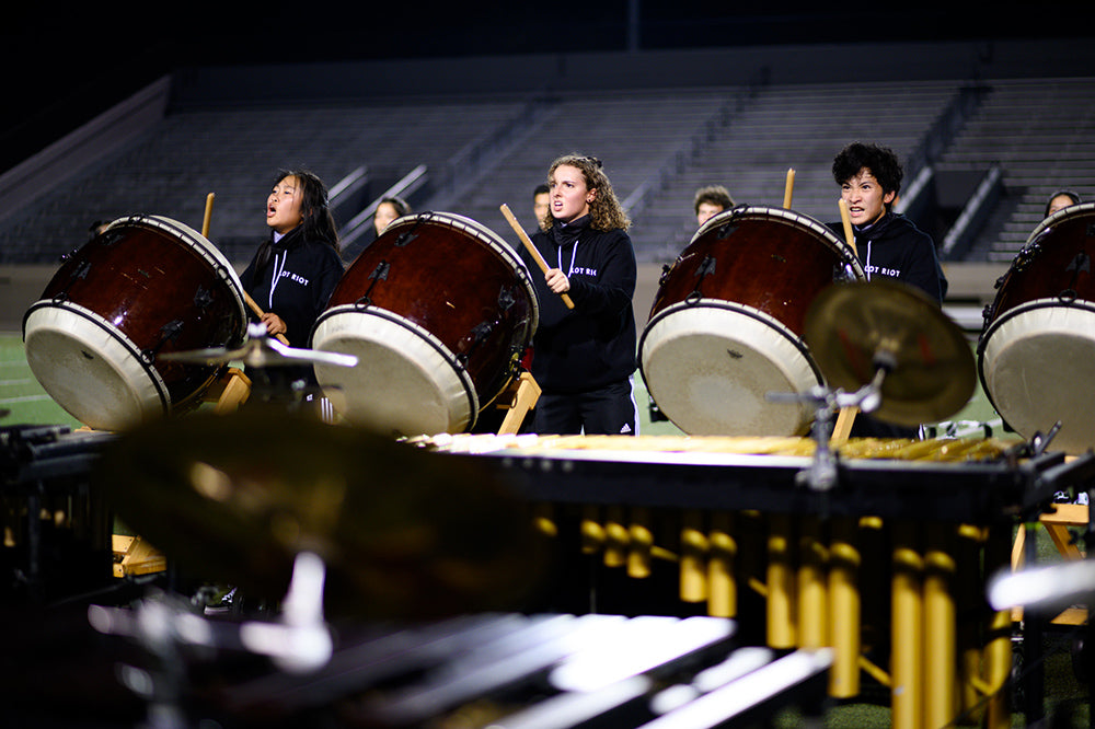 Coppell HS Percussion in Lot Riot at the HEB Contest