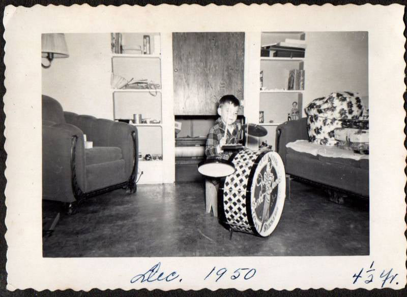 Vintage Drum Photo Christmas