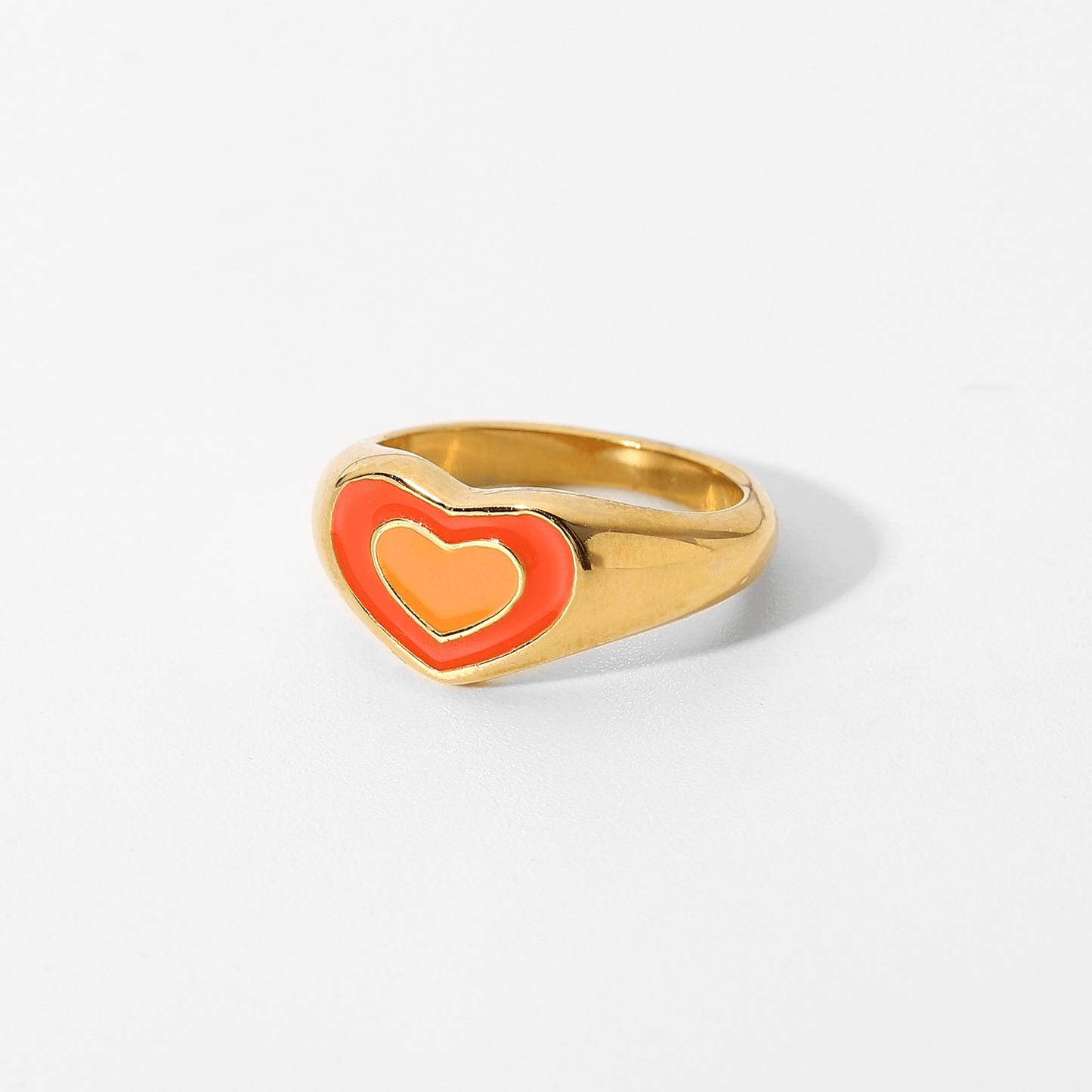 Tangerine Heart Ring - Pura Jewels