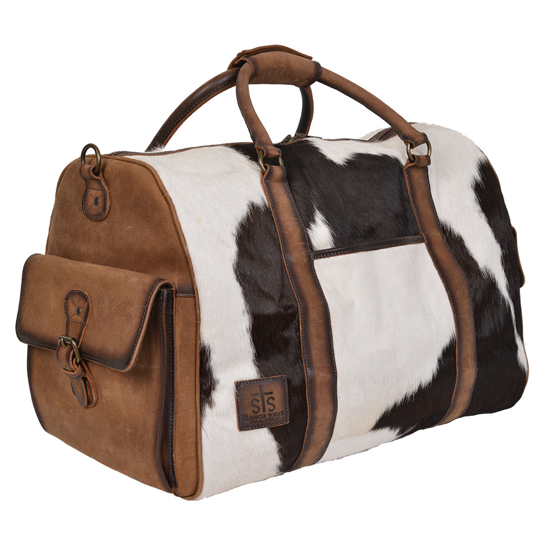 cowhide overnight bags