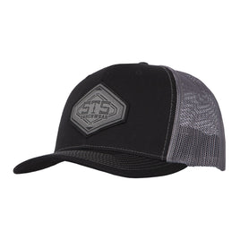 STS Lasered Diamond Leather Patch Hat - Heather Gray - STS Ranchwear
