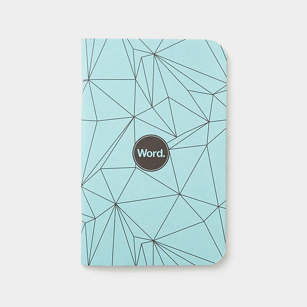 Blue Polygon Word  Notebooks