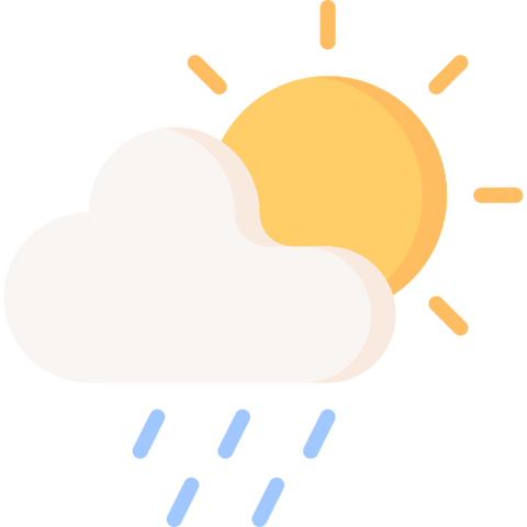 Weather resistant MMAs - raincloud and sunbeam