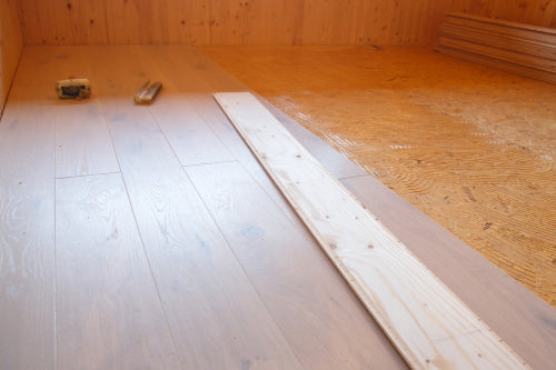 laying parquet new flooring