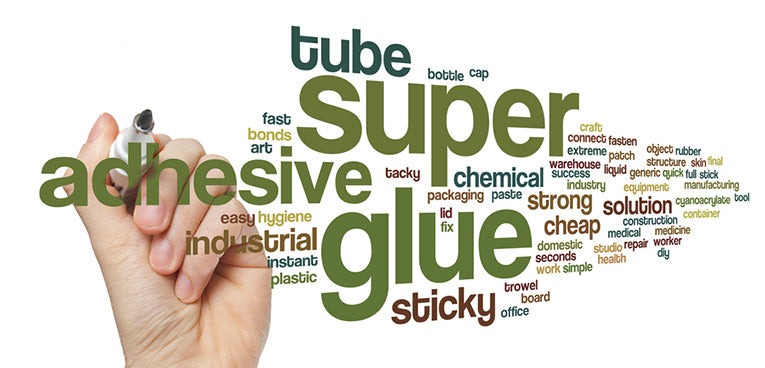 super glue word cloud