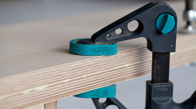 wooden planks clamps