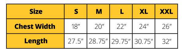 Gildan Size Chart Mens