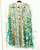 Embroidered Turquoise and Gold Cape