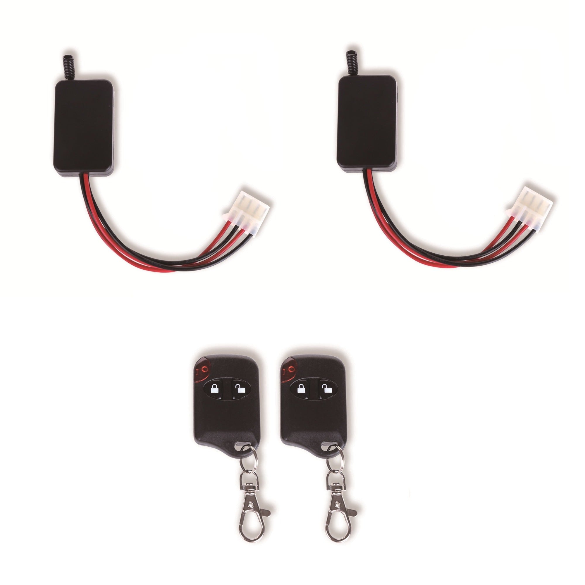 Image of 2x Remote 2x Receiver 6 Volt Double Control Wireless Power Switch