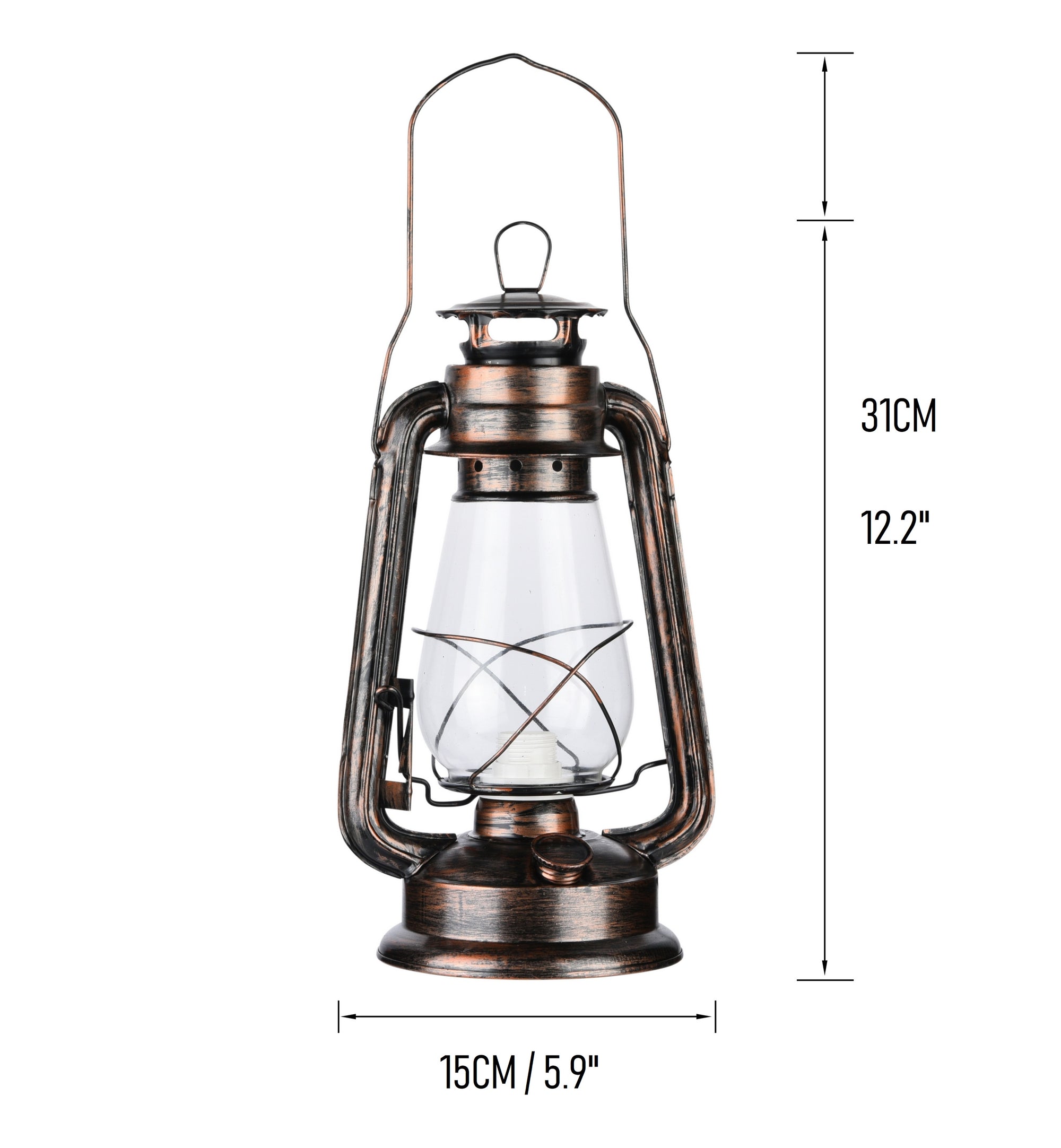 gek geworden pakket gordijn Rustic Finish Classic Oil Lantern Light Bulb Lamp l Electric - 12VMonster  Lighting