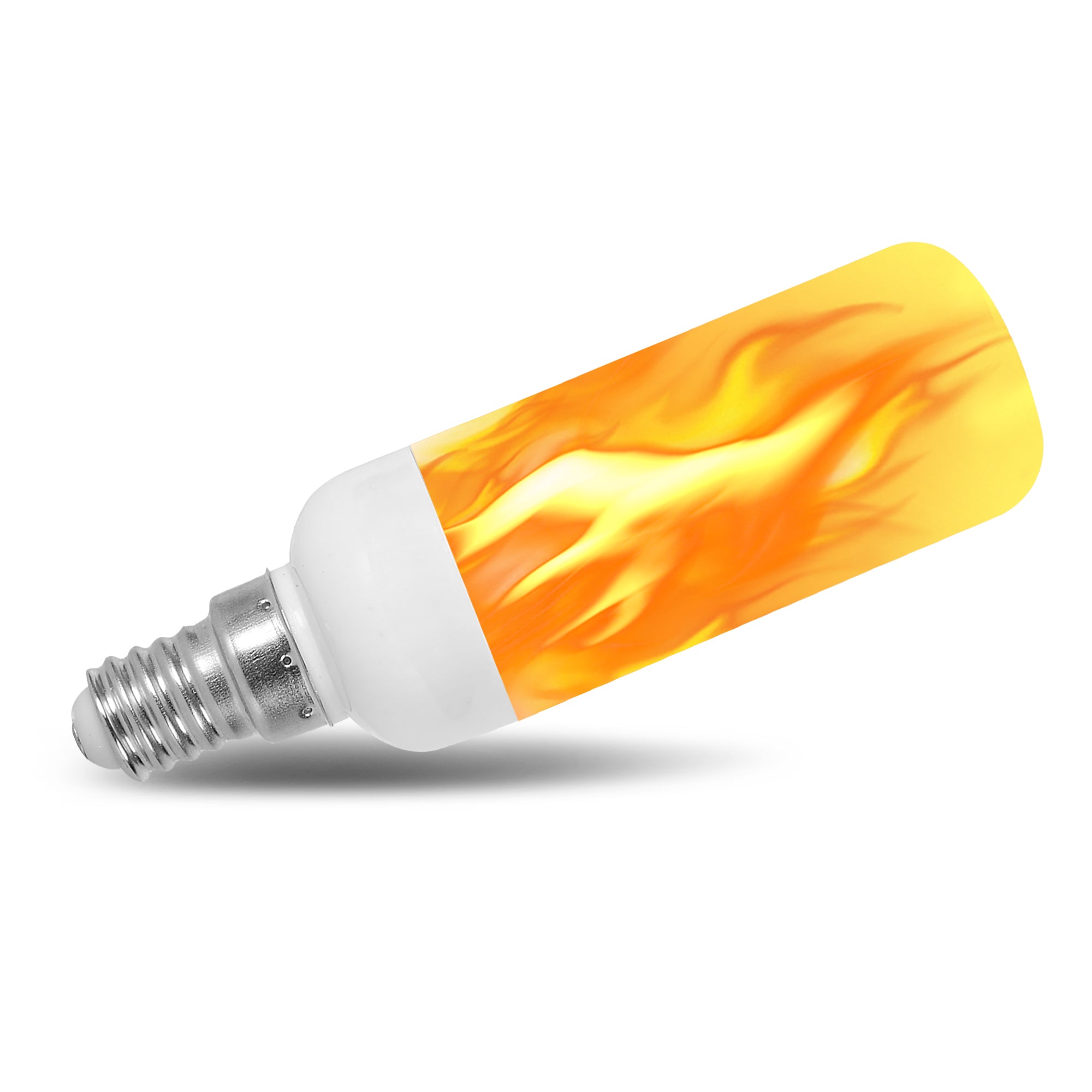 Tubular Shape LED Fire Candle Light Bulb Flaming E12 - 12VMonster