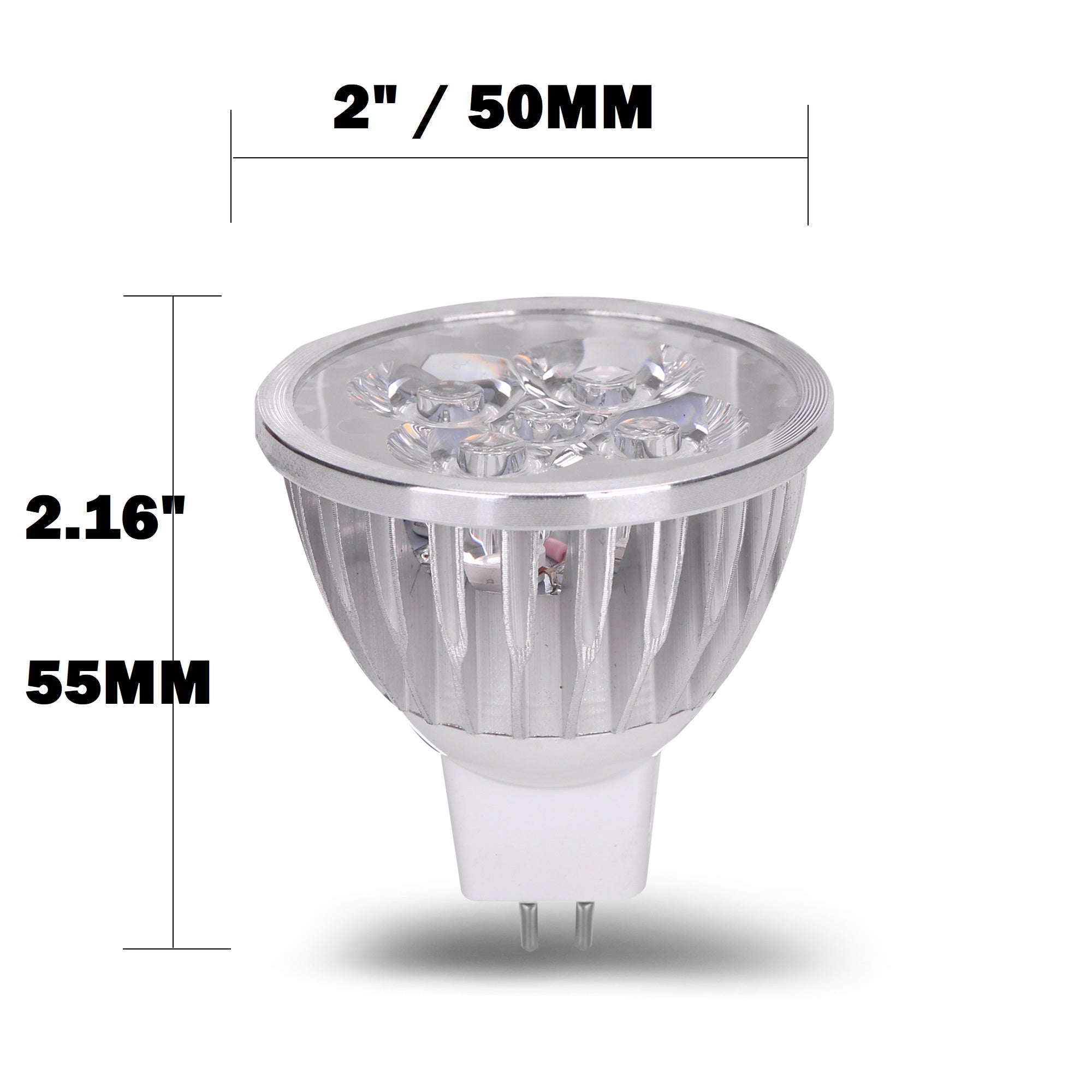 Volt 4 Watt LED Light Spot MR16 GU5.3 Bi Pin Track Lamp - 12VMonster Lighting
