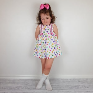 CLEARANCE Alber Baby Girls Multi Colour Spot Dress