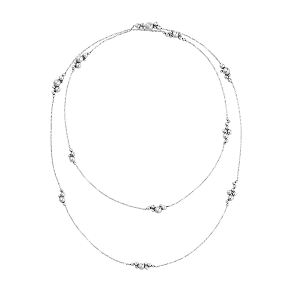 Georg Jensen Moonlight Grapes Sautoir Sterling Silver Necklace