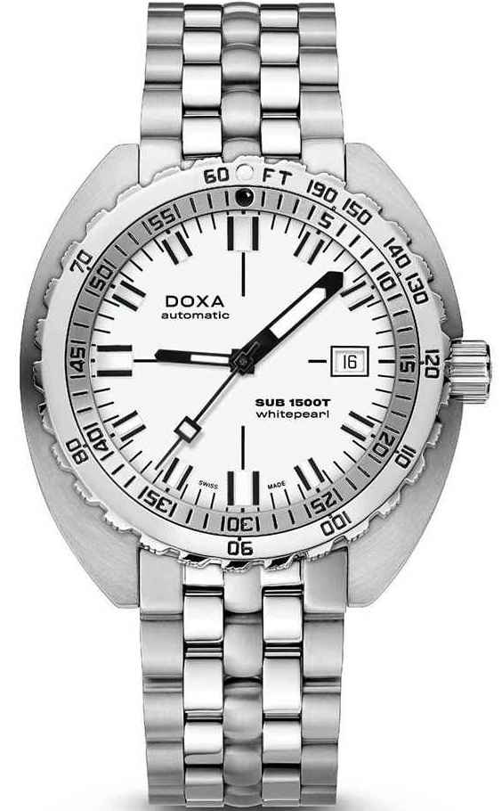 Photos - Wrist Watch DOXA Watch SUB 1500T Whitepearl Bracelet 883.10.011.10 DOX-153 