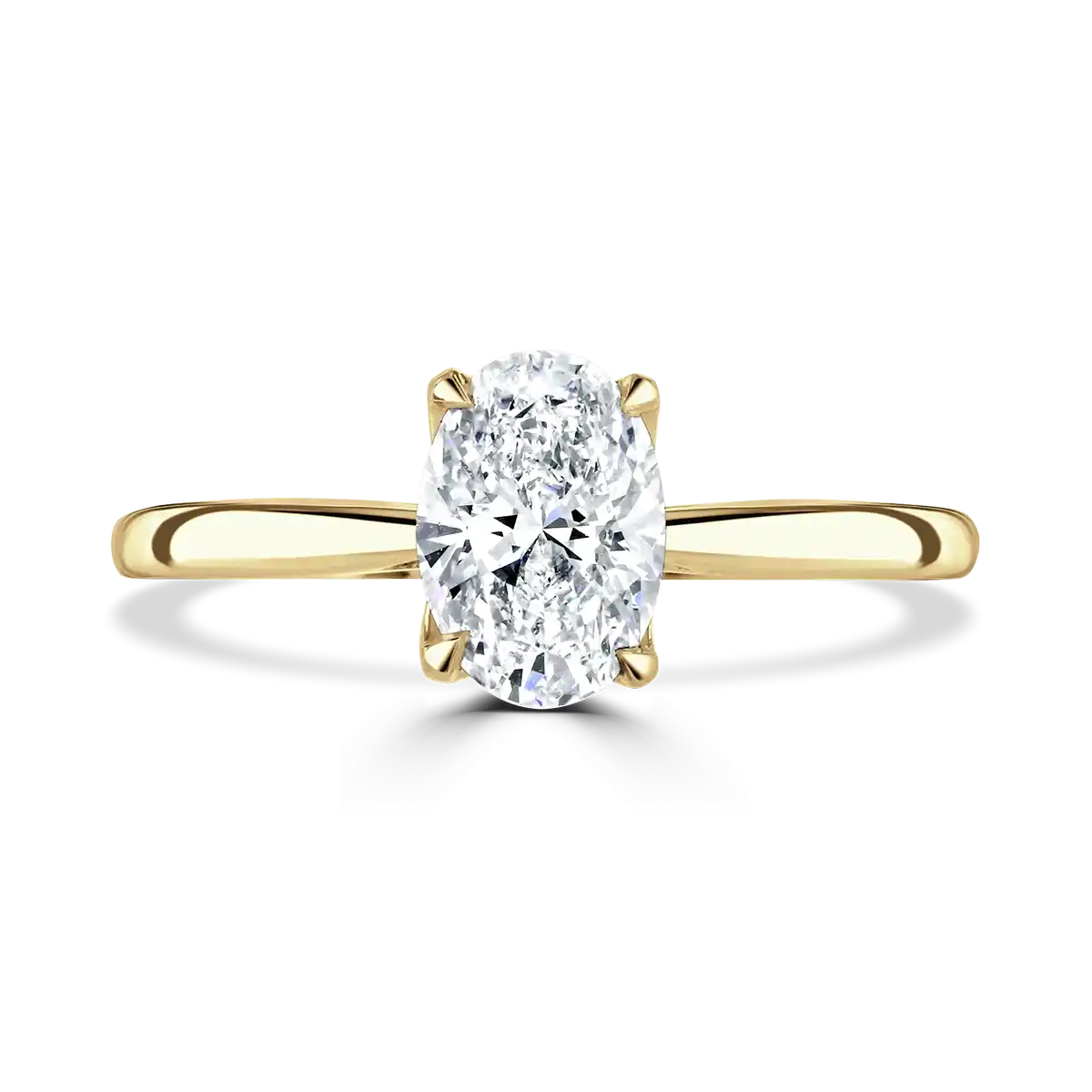 18ct Yellow Gold 1ct Oval Cut Laboratory Grown Diamond Solitaire