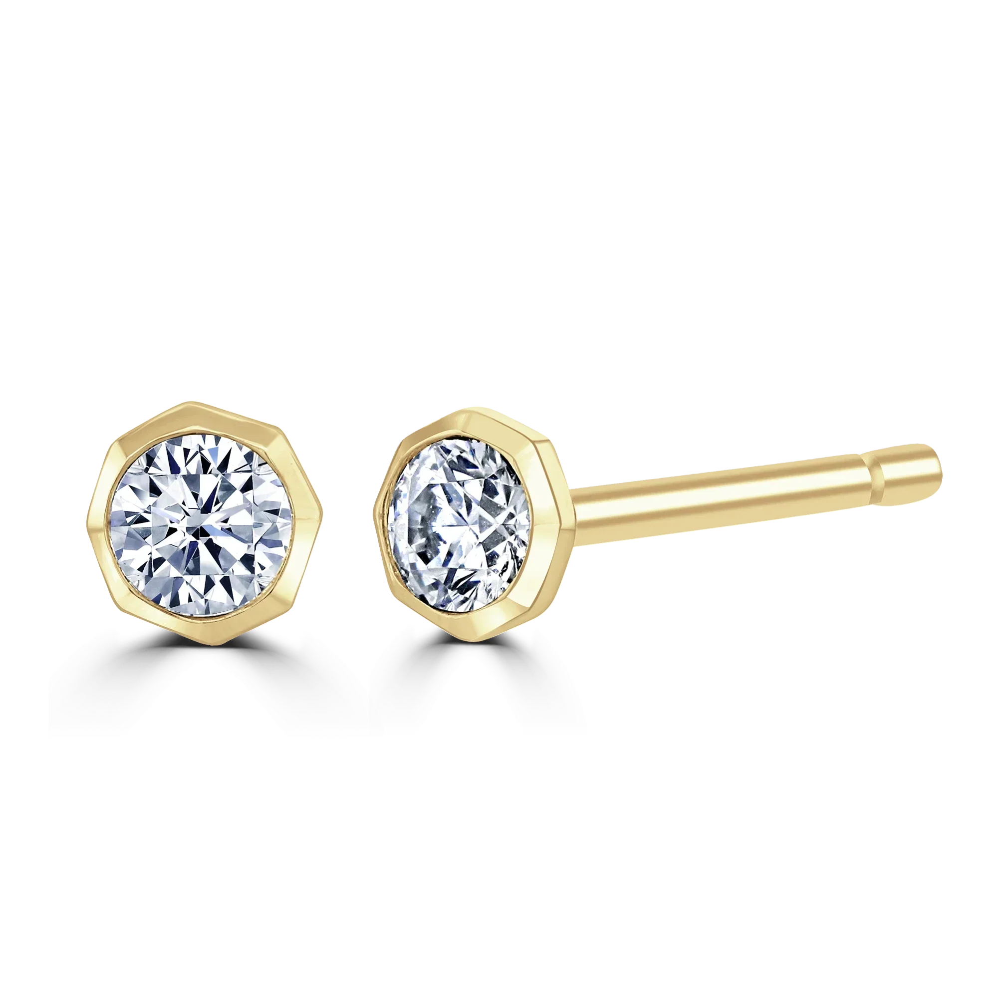 18ct Yellow Gold 1ct Total Lab Grown Diamond Studs
