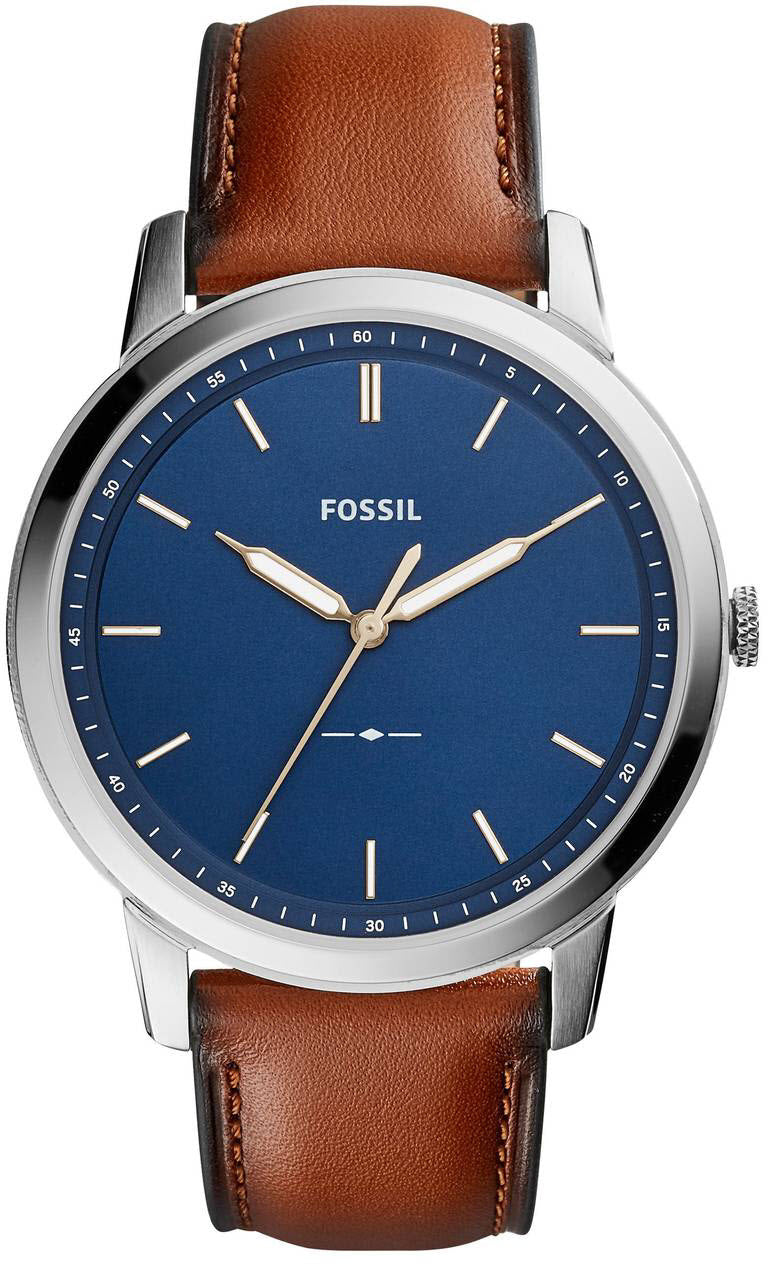 Photos - Wrist Watch FOSSIL Watch The Minimalist Mens - Blue FS-145 