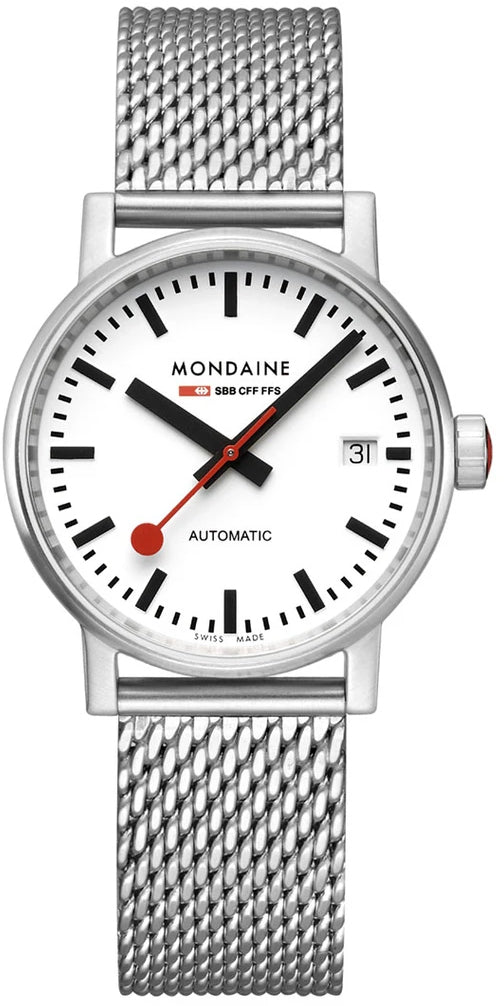 Photos - Wrist Watch Mondaine Evo2 35 Automatic Bracelet - White MD-362 