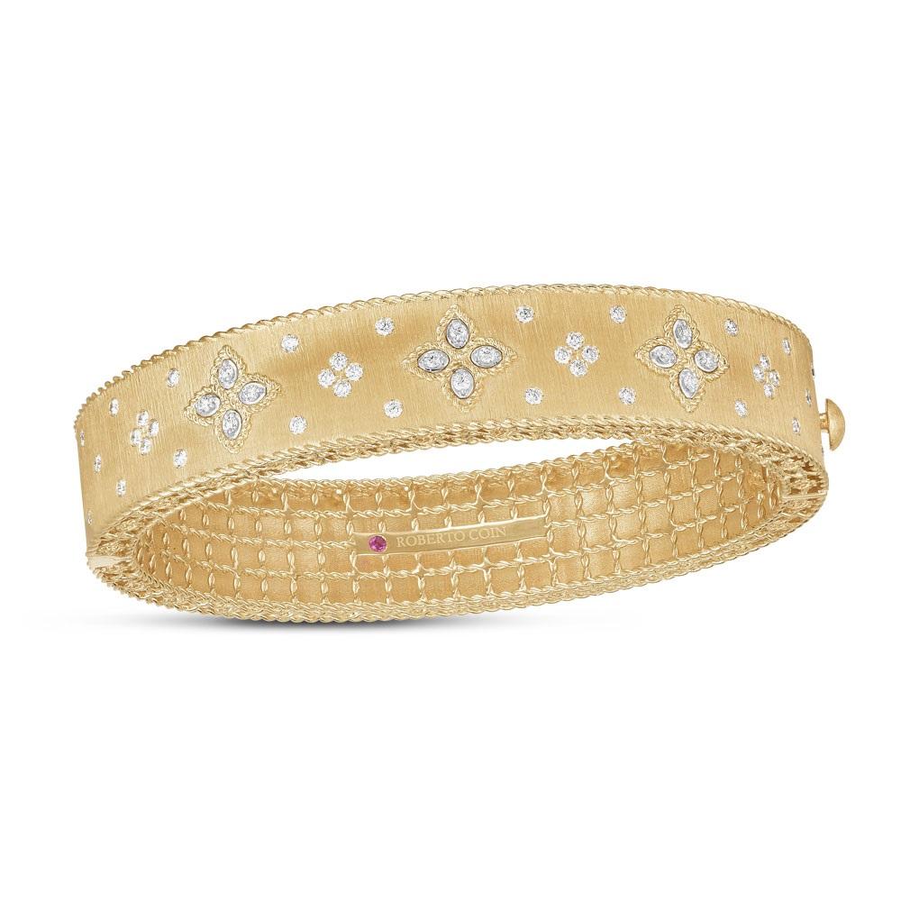 Roberto Coin Venetian Princess 18ct Yellow Gold Diamond Bangle