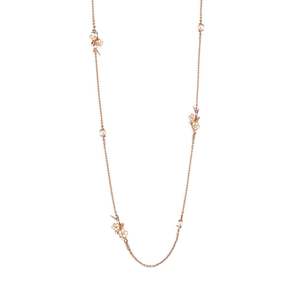 Shaun Leane Cherry Blossom Rose Gold Vermeil Diamond Necklace - Default Title / Rose Gold