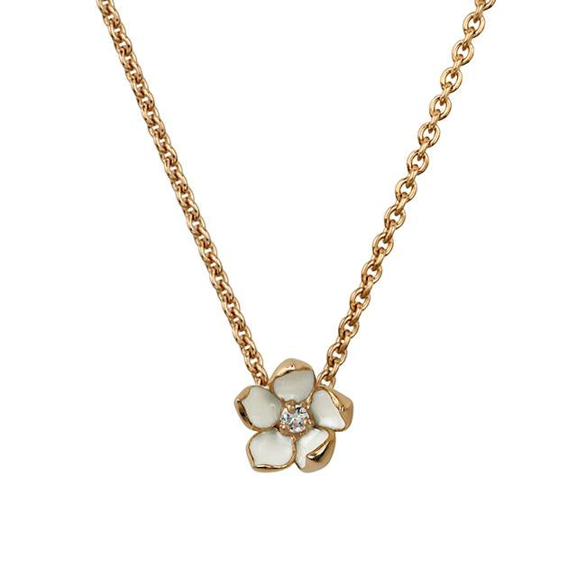 Shaun Leane Cherry Blossom Rose Gold Vermeil Diamond Small Necklace - Default Title / Rose Gold