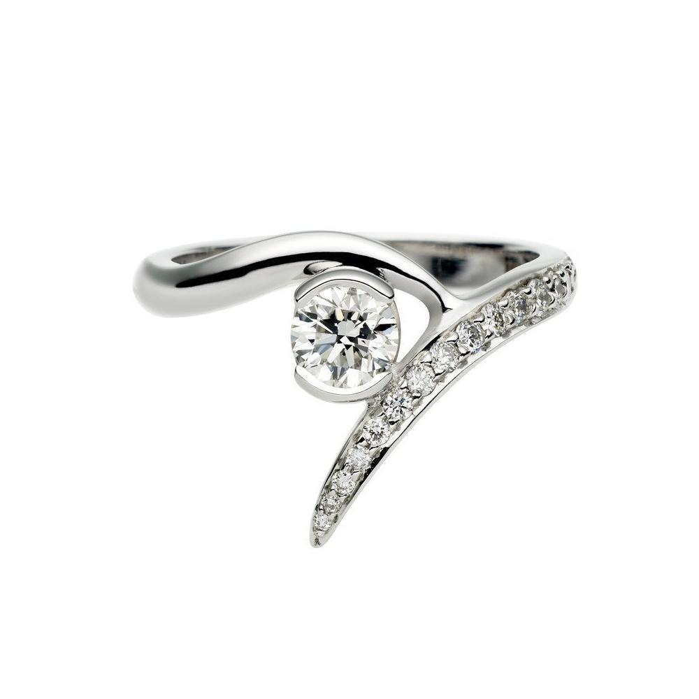 Shaun Leane Entwined Platinum 0.65ct Diamond Outward Engagement Ring - J