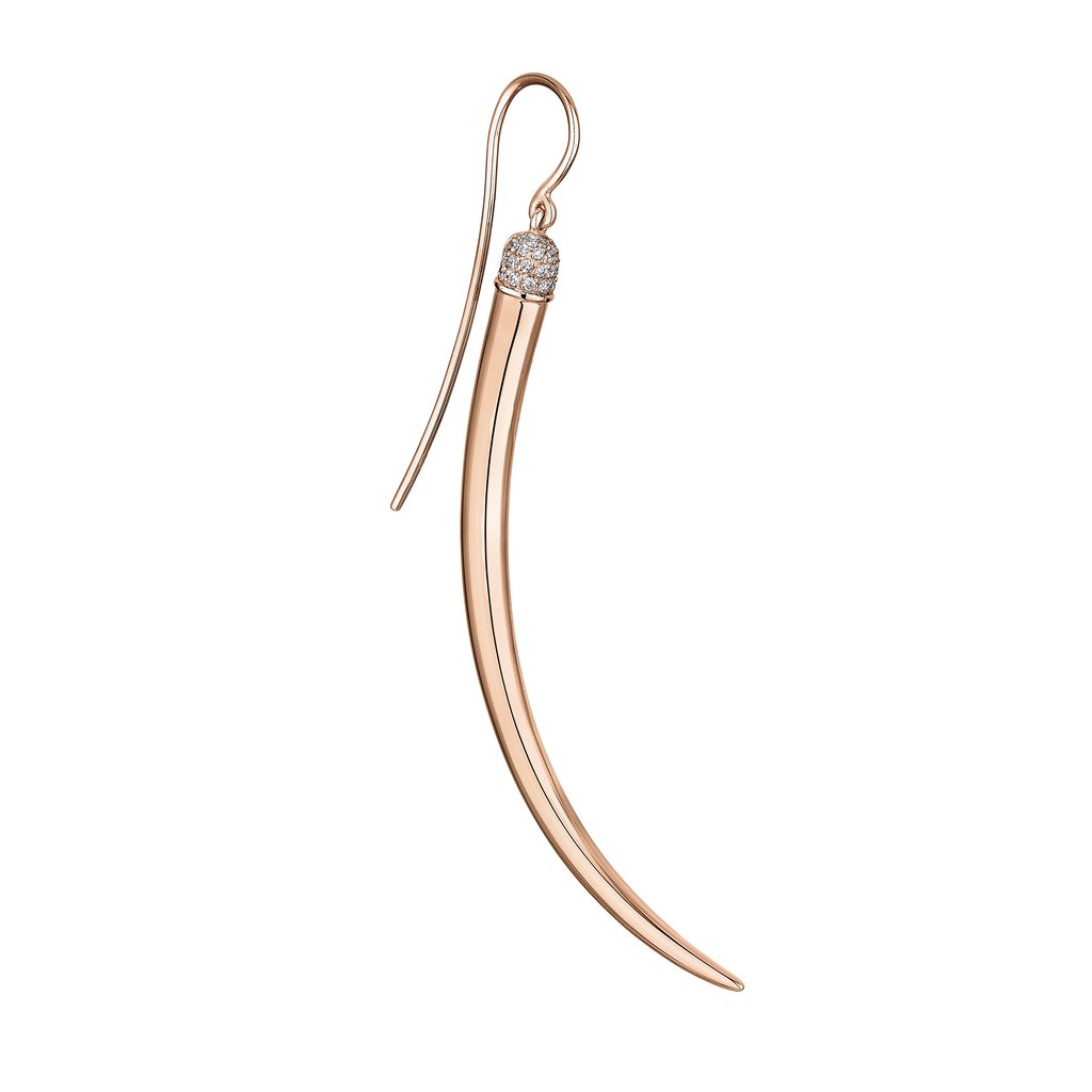 Shaun Leane No.1 Single Rose Gold Vermeil Diamond Long Earring - Default Title / Rose Gold