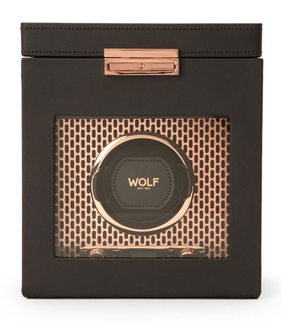 WOLF Watch Winder Axis Single With Storage Copper - Default Title / Black