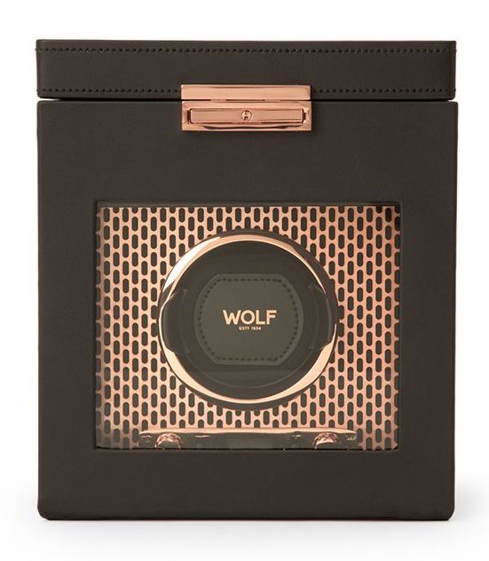 WOLF WATCH WINDER AXIS SINGLE WITH STORAGE COPPER