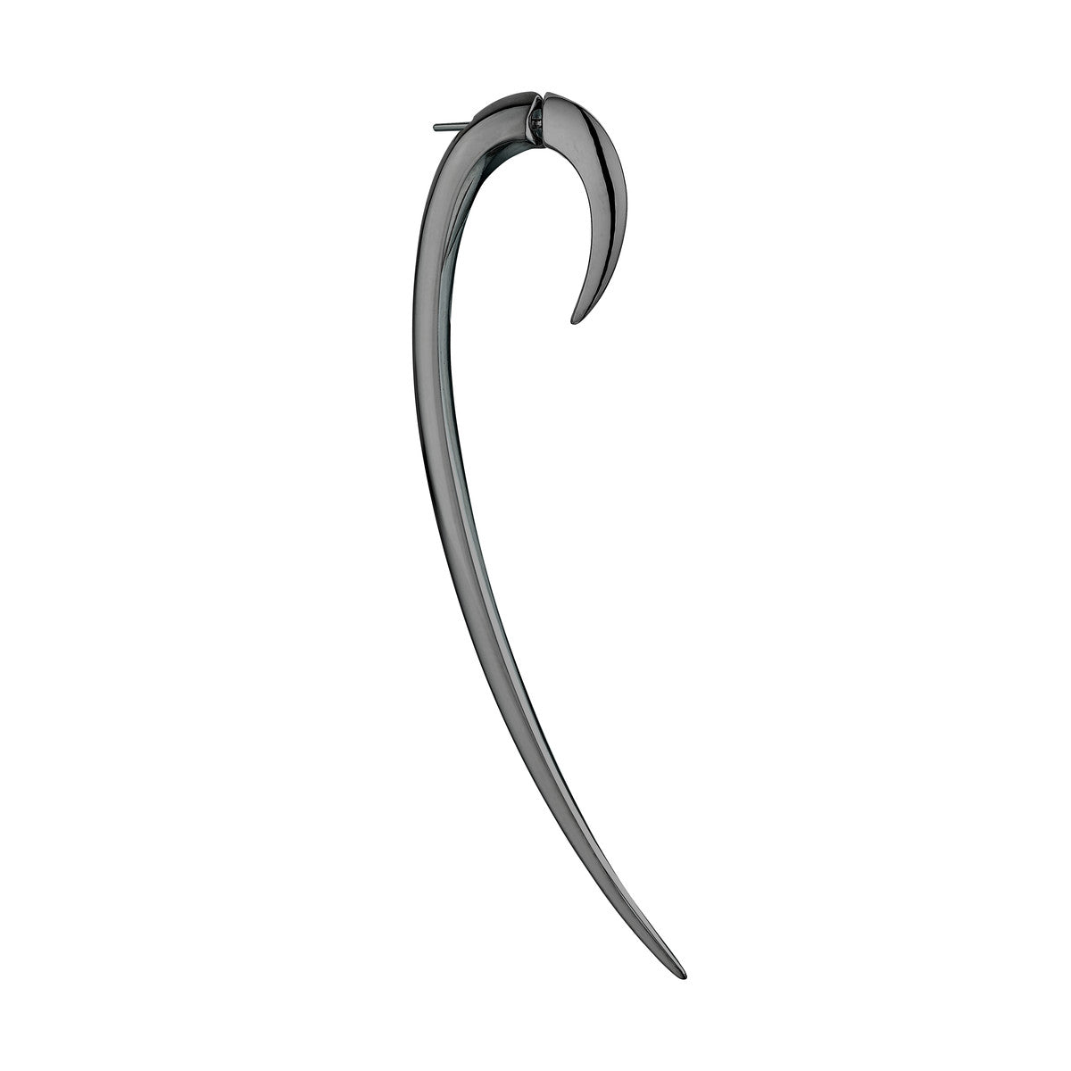 Shaun Leane Hook Single Sterling Silver Black Rhodium Size 3 Earring - Silver