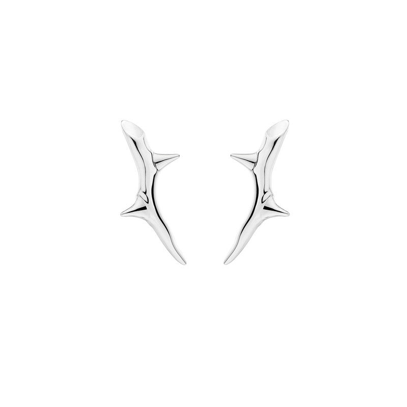 Shaun Leane Rose Thorn Sterling Silver Climber Stud Earrings - Silver