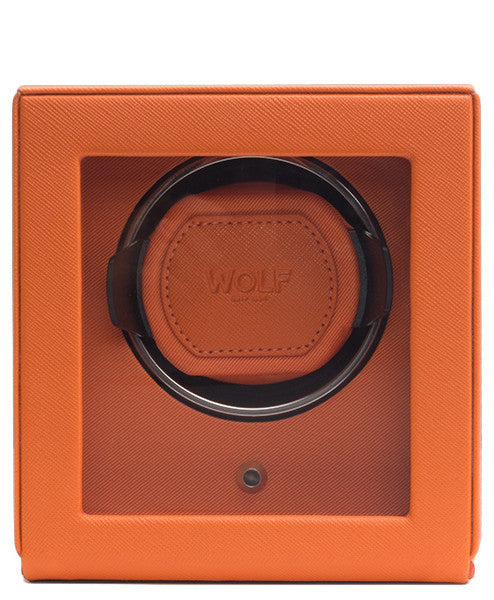 WOLF Watch Winder Cubs Single With Cover Orange - Default Title / Black