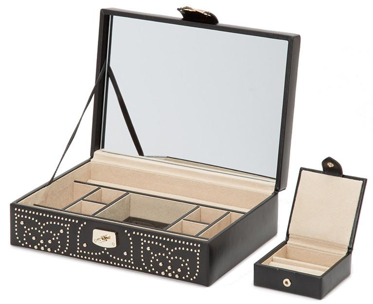 WOLF Jewellery Box Marrakesh Flat Black - Default Title / Black