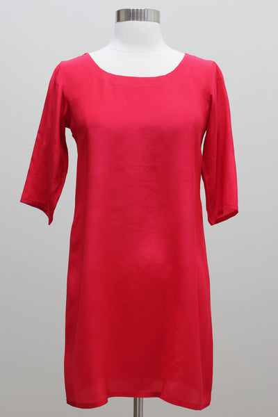 Silk Dress - Red | Vilvum