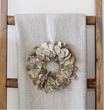 Frosted White Wash Leaf Wreath