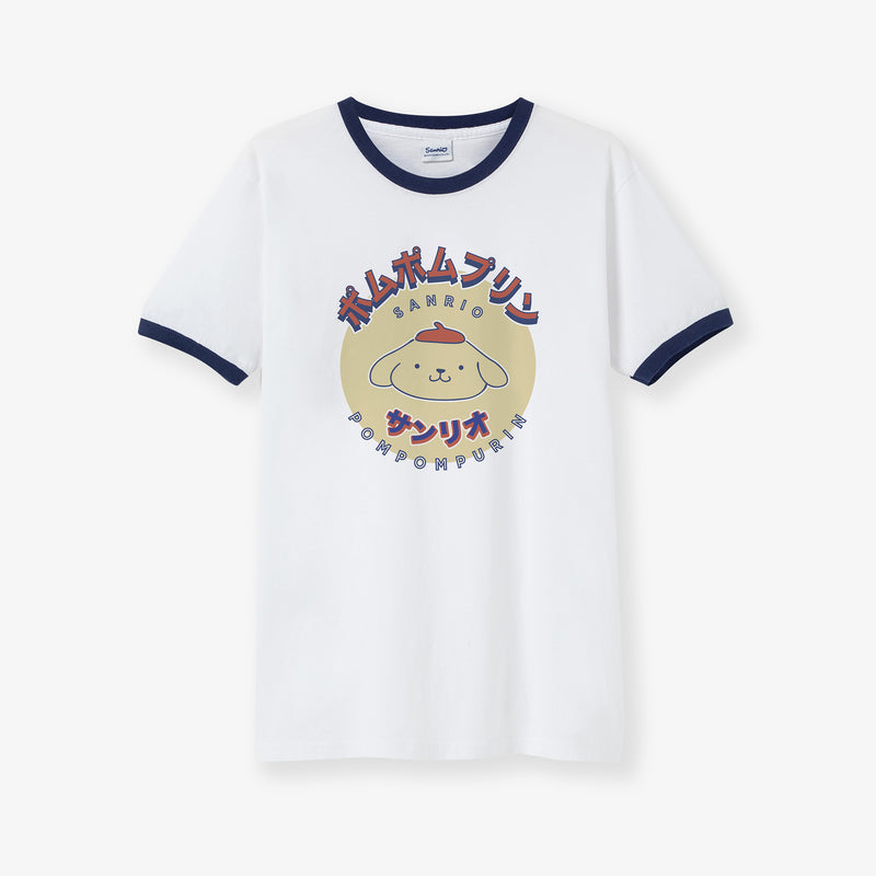 Pompompurin Japanese Graphic Ringer T-Shirt – Shop Sanrio