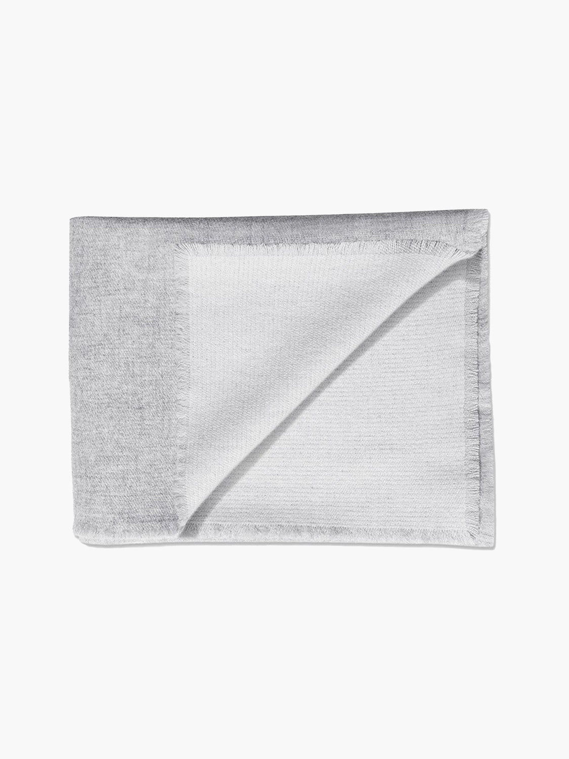 Double Sided Cashmere Throw - Grey / Ivory - color option