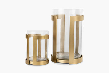 Thorne Brass Hurricane Candle Holder